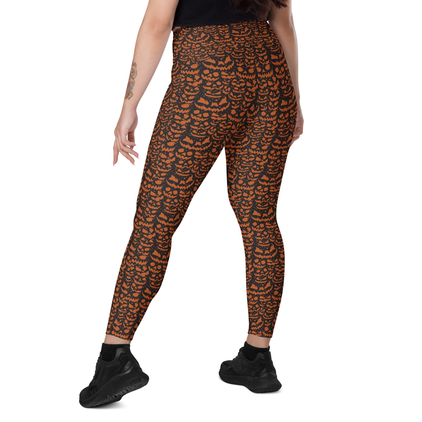 JACK O' SPLATTER BLACK - Leggings with Pockets