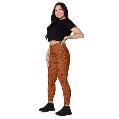 KILLER SPIDERS on Orange - Leggings with Pockets