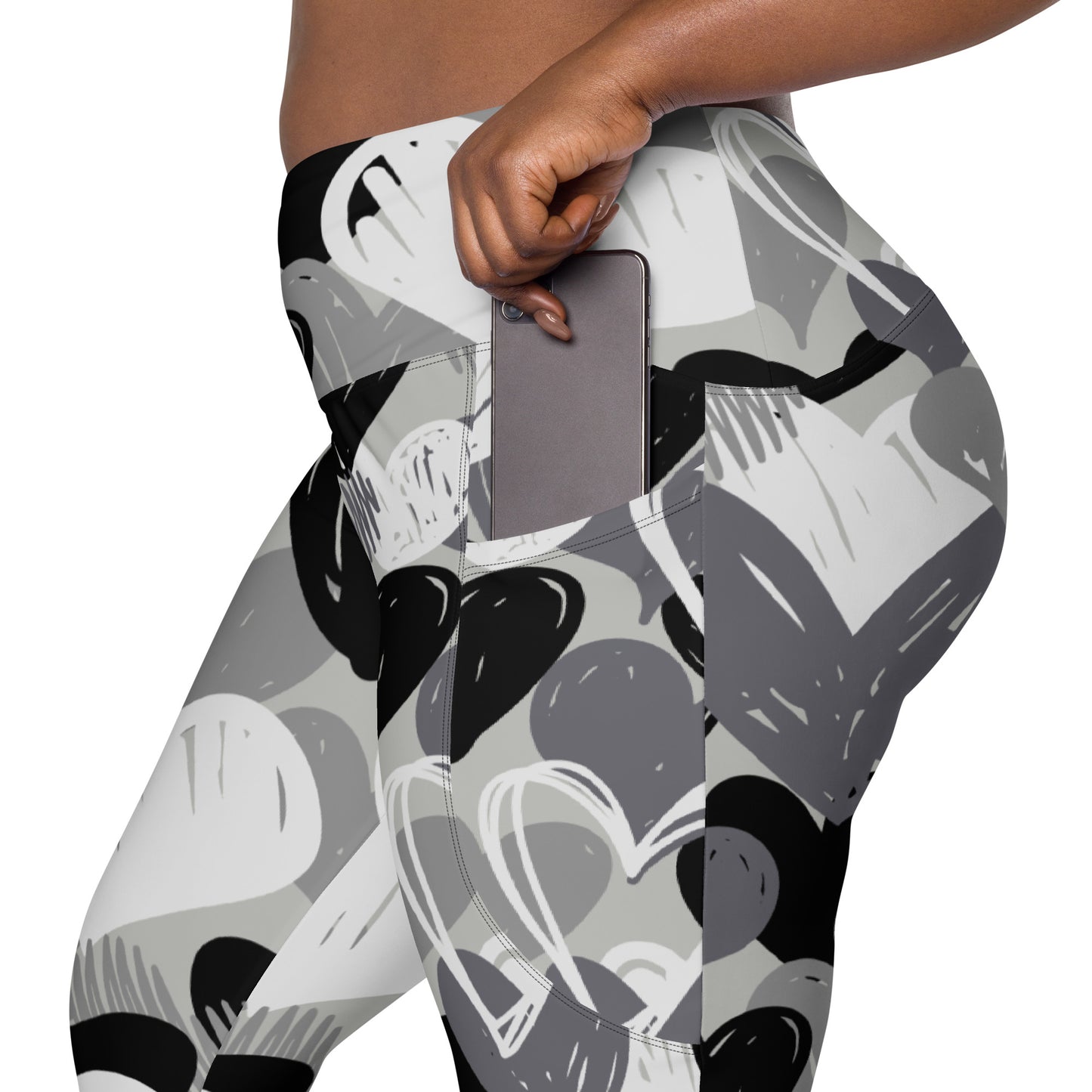 CAMO HEARTS - Leggings with Pockets