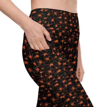 KILLER SPIDERS on Black - Leggings with Pockets