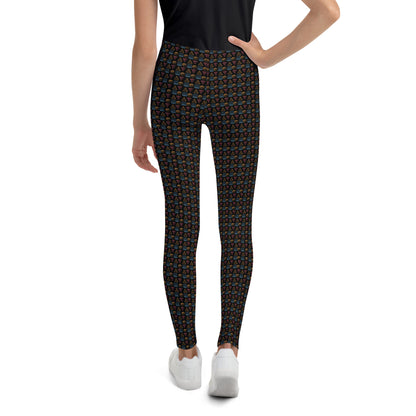 HATCHED GEOMETRY DARK Youth Leggings