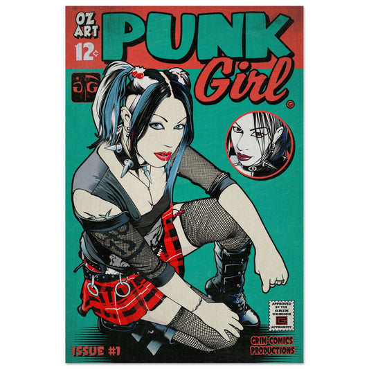 PUNK GIRL COMIC POSTER