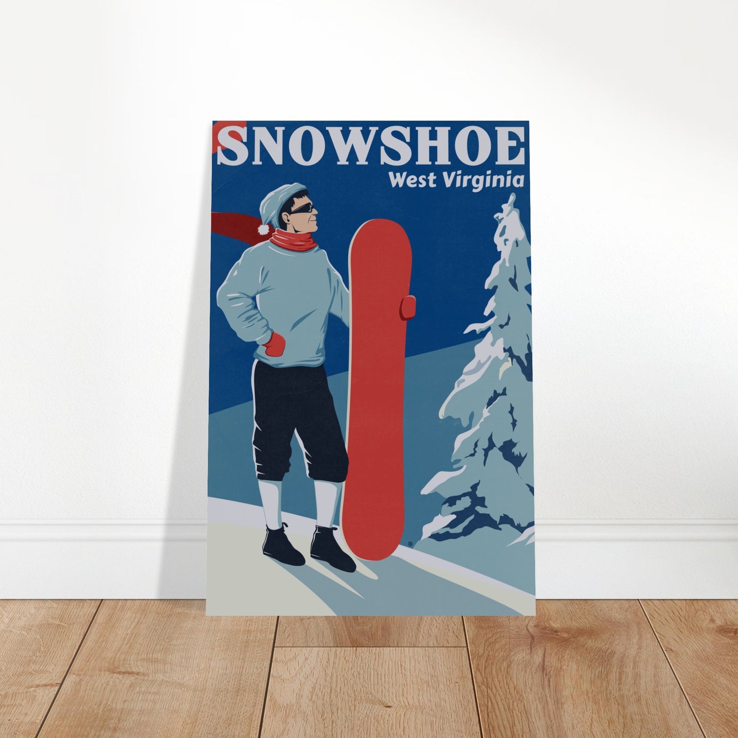 SNOWSHOE SNOWBOARD 2021 METAL PRINT
