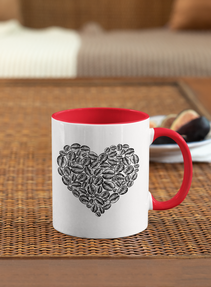 COFFEE BEAN HEART MUG